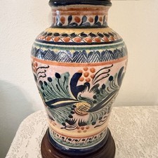 Vintage Mexican Pottery, Lamp Mexican Folk Art 22” picture