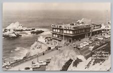RPPC San Fracisco CA Cliff House and Seal Rocks Parked Cars c1950 Photo Postcard picture