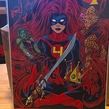 Ms. Marvel Single Issue Comic Book - She-Hulk & Thing Cover, All Red, Color picture