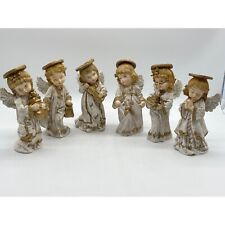 Vintage Sears Carved Angel Set 6pc Marked picture