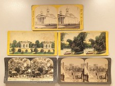 (5) Baltimore Maryland Stereoview Photo Druid Hill Park Cathedral Fire Damage picture