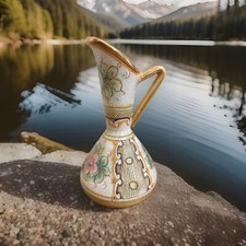 Vintage Gialletti V.G. Signed Hand Painted Small Pitcher Italy No Chips or Crack picture