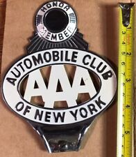 Vintage AAA Automobile Club Of New York Honor Member License Plate Topper Badge picture