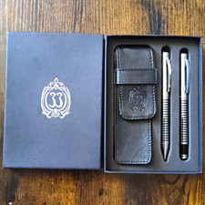 Disneyland Club 33 Vintage Metal 2-Piece Ballpoint & Rollerball Pen Set picture