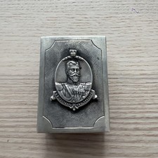 Imperial Russian Silver Match Safe Vesta Case 1913 Romanov Spurious Marks .84 picture
