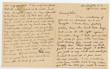 1920 Vintage Love Letter & Cover Huntington NY to Tuckahoe NJ WWI Army Mention picture