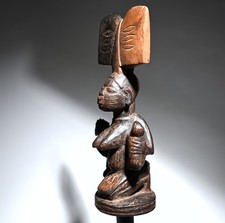 rare antique Yoruba Oshe-Shango scepter tribal art ancestor ritual staff statue picture