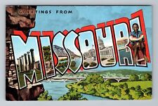 MO-Missouri, LARGE LETTER, General Greetings, Bridge, Vintage Postcard picture