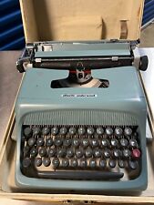Underwood-Olivetti Studio 44 Typewriter Blue With Original Case Made in Italy picture