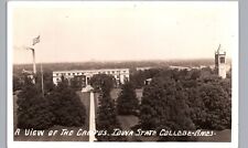 AMES IA ISC CAMPUS real photo postcard rppc iowa state college antique picture