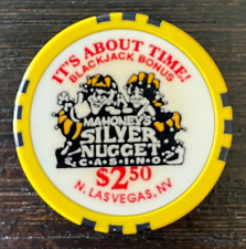 Mahoney’s Silver Nugget North Las Vegas  $2.50 Casino Chip Obsolete picture