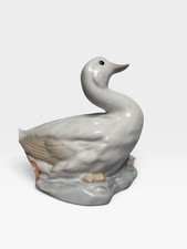 Vintage 1986 Enesco Mother Duck & Duckling Porcelain Figurine Taiwan 4.5” picture