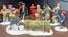 Vtg. Department 56 Lot Christmas Village Figures Dickens Village Assortment-10 picture