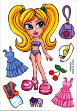 2004 ASD Bratz Vending Machine Sticker Paper Doll Style 4 1/4