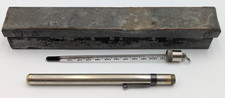 Antique Taylor Thermometer Handmade Metal Case Pocket Pendent Style Screw Top picture