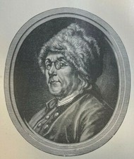 1898 Vintage Illustration Benjamin Franklin Wearing Fur Cap picture