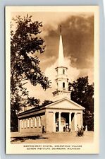 RPPC Dearborn MI-Michigan Martha Mary Chapel Greenfield Village Vintage Postcard picture