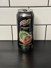 Mountain Dew Amp Strawberry Limeade Full 16oz Can Rare Energy picture