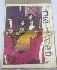 Vintage 1960s The Chicago Seed underground psychedelic newspaper, Charles Manson picture