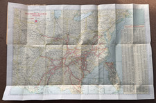 Vintage April 1943 Map of the Southern Railway System Railroad RR Train picture
