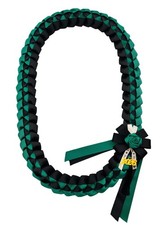 Grosgrain Ribbon Graduation Leis 2026-Hunter Green & Black picture
