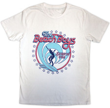 VTG The Beach Boys Surfin_ USA Circle White Unisex T-Shirt All Size picture