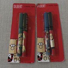 Dilbert 2 Pack Of Barrel Pens Factory Sealed Lot Of 2 -Four Total Pens picture