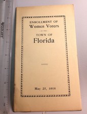 1918 Women's Suffrage Voter Enrollment Book Florida NY Montgomery County Rare picture