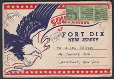 Souvenir of Fort Dix NJ 1940 wrapper with 14 accordion-fold views picture