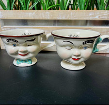 BAILEYS 1996 Vintage Winking Mugs Pair His & Hers Yum Cups picture