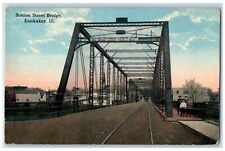 1916 View Of Station Street Bridge Kankakee Illinois IL Posted Antique Postcard picture
