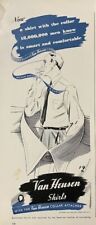 Rare 1941 Original Vintage Van Heusen Mens Clothing Dress Shirt Advertisement Ad picture