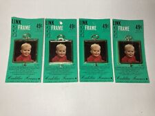 Lot Of 4 Vintage Link Frames Square Gold Tone Craft NOS 200-1 Cadillac picture