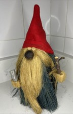 VTG Ken Arensbak 11” GNOME WITH ROCK & CHISEL Handmade 5 Arts Studio Wood Troll picture