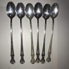 6  International Silver 1951 Magnolia Inspiration Silverplate Iced Tea Spoons picture