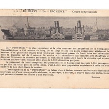 Original 1909 SS La Provence French Line Ocean Liner Postcard Havre Luxembourg picture