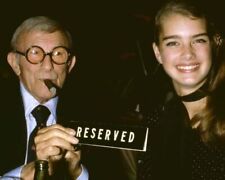 George Burns smoking cigar & Brooke Shields 1980's pose together 16x20 poster picture