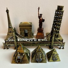 Metal Landmark Souvenir Figurines Lot of 8 picture