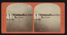 Baltimore Maryland Ft McHenry 1860s Harbor View Stereoview Boats Fort picture