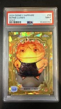2024 Topps Chrome Disney Sapphire Bernie Lumen Gold /50 Elemental psa 9 picture