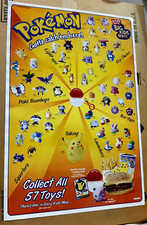 TWO-PACK ORIGINAL 1999 BURGER KING POKEMON POSTERS- BRAND NEW picture