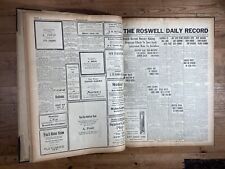 1925 The Roswell Daily Record Bound April-June Vol 23 No 27-102 Good picture