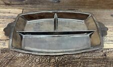 Small Silver Snack Dish - Vintage - Oblong Trinket Dish Candy Holder Home Decor picture