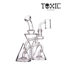 8″ Toxic Twin Reactor Recycler High Quality Glass Double Recycler Tx118 picture