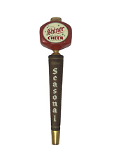 Shiner Seasonal Holiday Cheer 2 Sided Draft Beer Tap Handle Tapper Mancave Bar picture