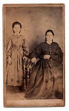 ANTIQUE C. 1880s CDV 2C WASHINGTON CIVIL WAR TAX STAMP NAMED MOTHER & DAUGHTER picture