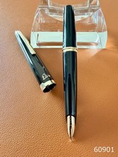 Pilot Elite Black Fountain Pen 18K-750 F Nib  – Vintage Japanese Classic picture