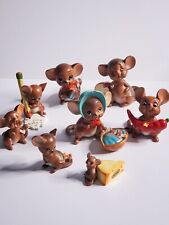 Vintage Josef Originals Collection Japan Mice Mouse Figurine Porcelain lot of 9 picture