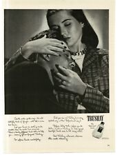 1945 Trushay Hand Lotion Cream Man Woman Romantic Hug Vintage Print Ad 1 picture