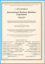 1966 IBM Capital Stock Offering $285 a Share International Business Machines Ad picture